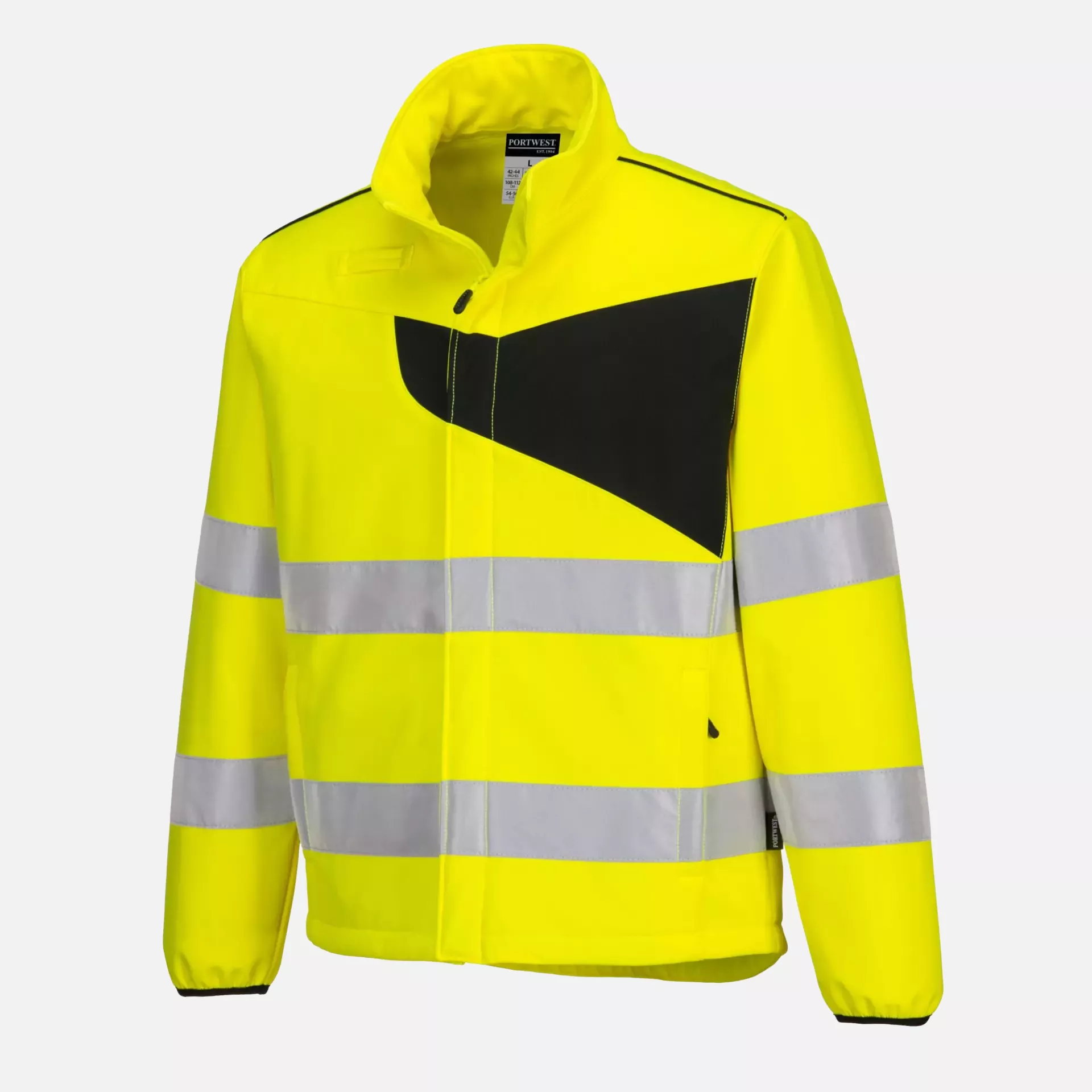Portwest PW275YBR, PW2 Hi-Vis Softshell (2L), Yellow/Black, image 6