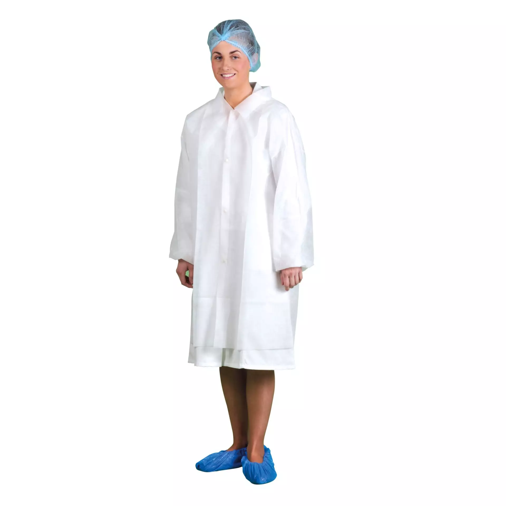 Portwest D118WHR, Disposable Visitors Coat PP, White, image 1