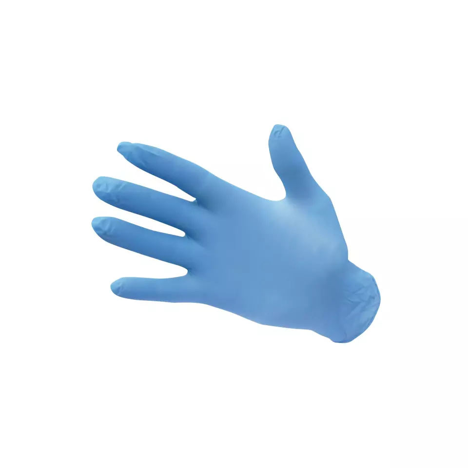 Portwest A925BLU, Powder Free Nitrile Disposable Glove, Blue, image 1, gallery thumbnail