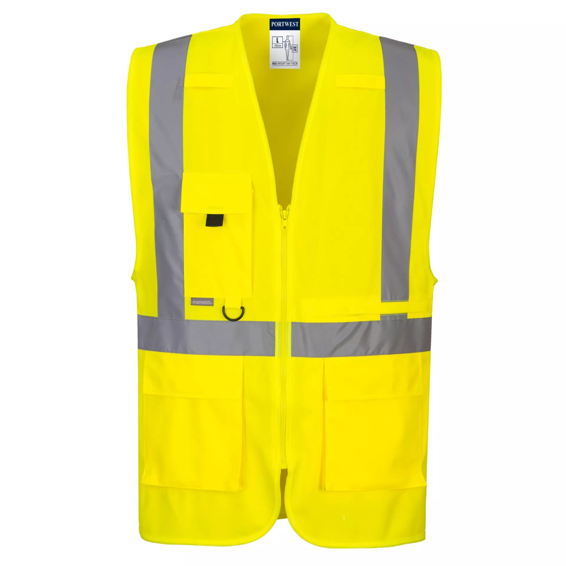Portwest C357YER, Hi-Vis Tablet Pocket Executive Vest, Yellow, image 1