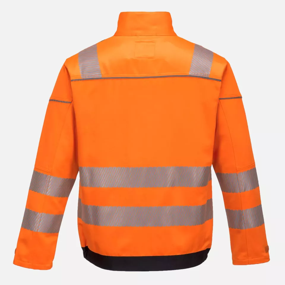 Portwest T500OBR, PW3 Hi-Vis Work Jacket, Orange/Black, image 2, gallery thumbnail