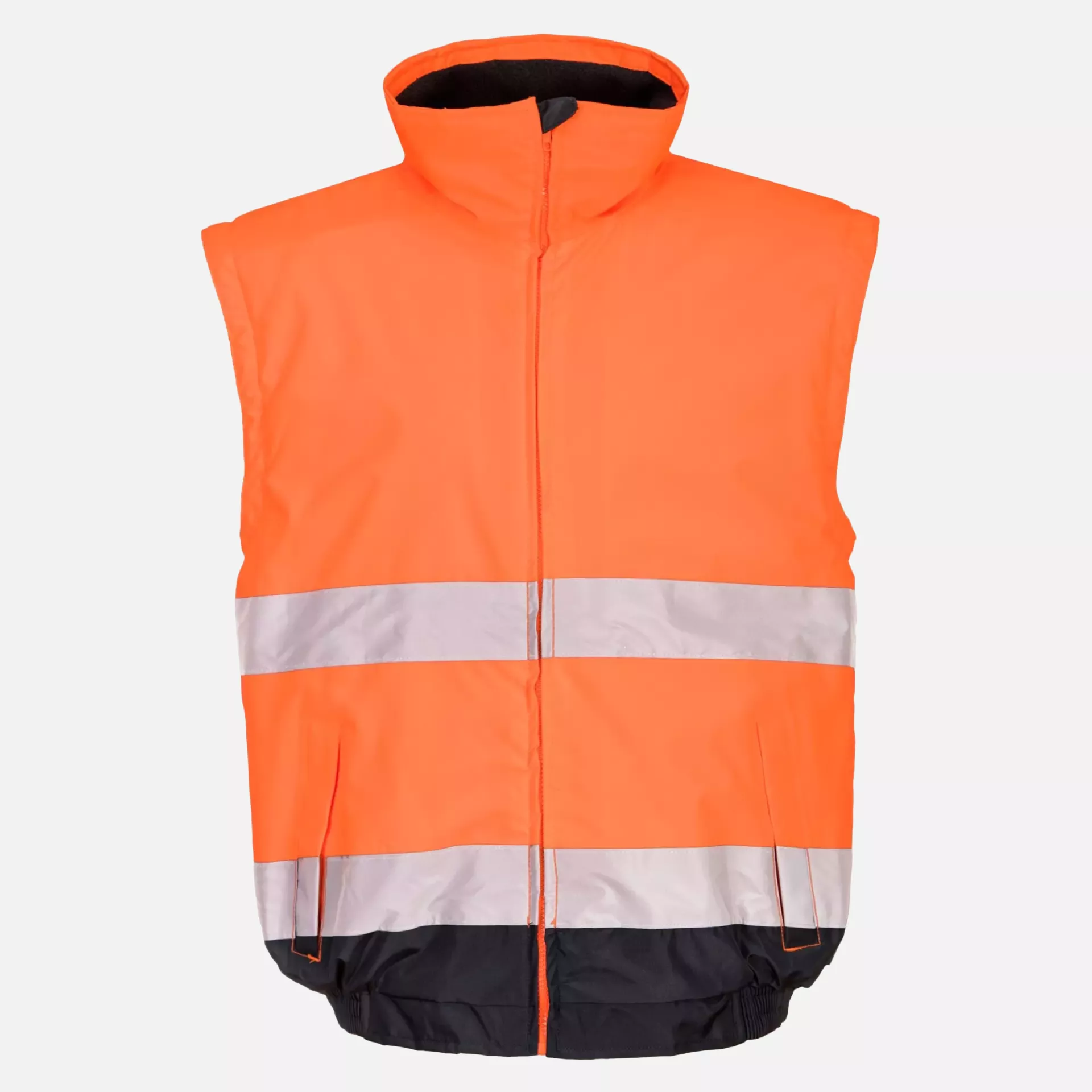Portwest C464ONR, Hi-Vis 2-in-1 Contrast Essential Lite Bomber Jacket, Orange/Navy, image 4
