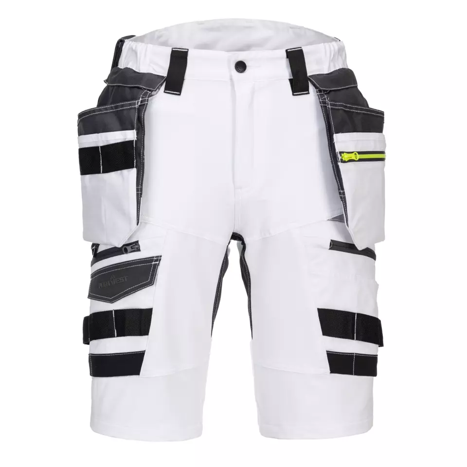 Portwest DX444WHR, DX4 Shorts mit abnehmbaren Holstertaschen, Weiß