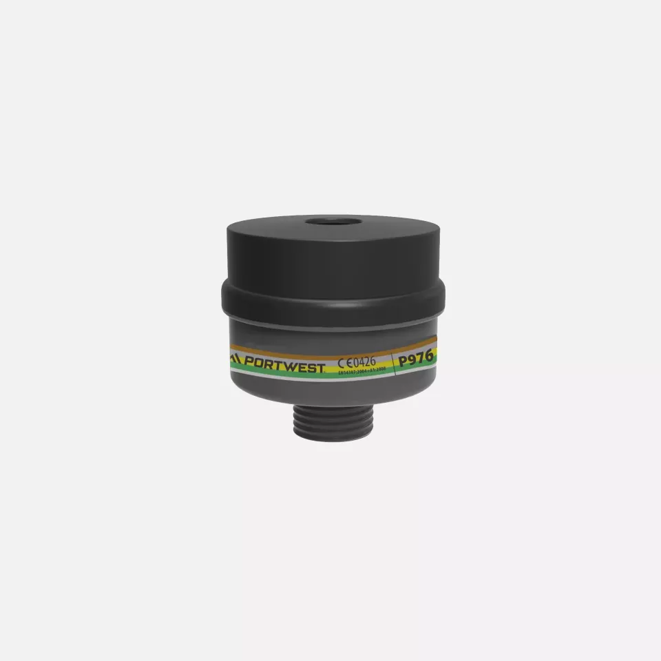 Portwest P976BKR, ABEK2P3 Combination Filter Universal Thread, Black, image 1, gallery thumbnail