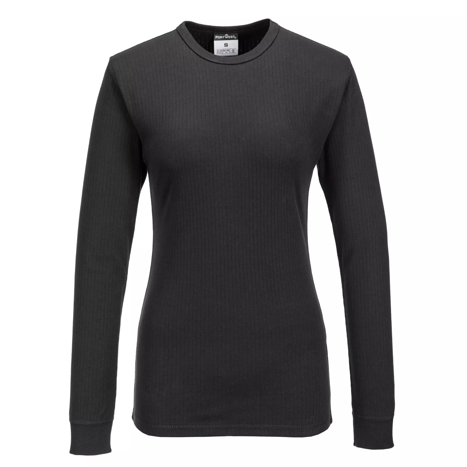 Portwest B126BKR, Damen-Thermo-Langarmshirt, Schwarz, image 1