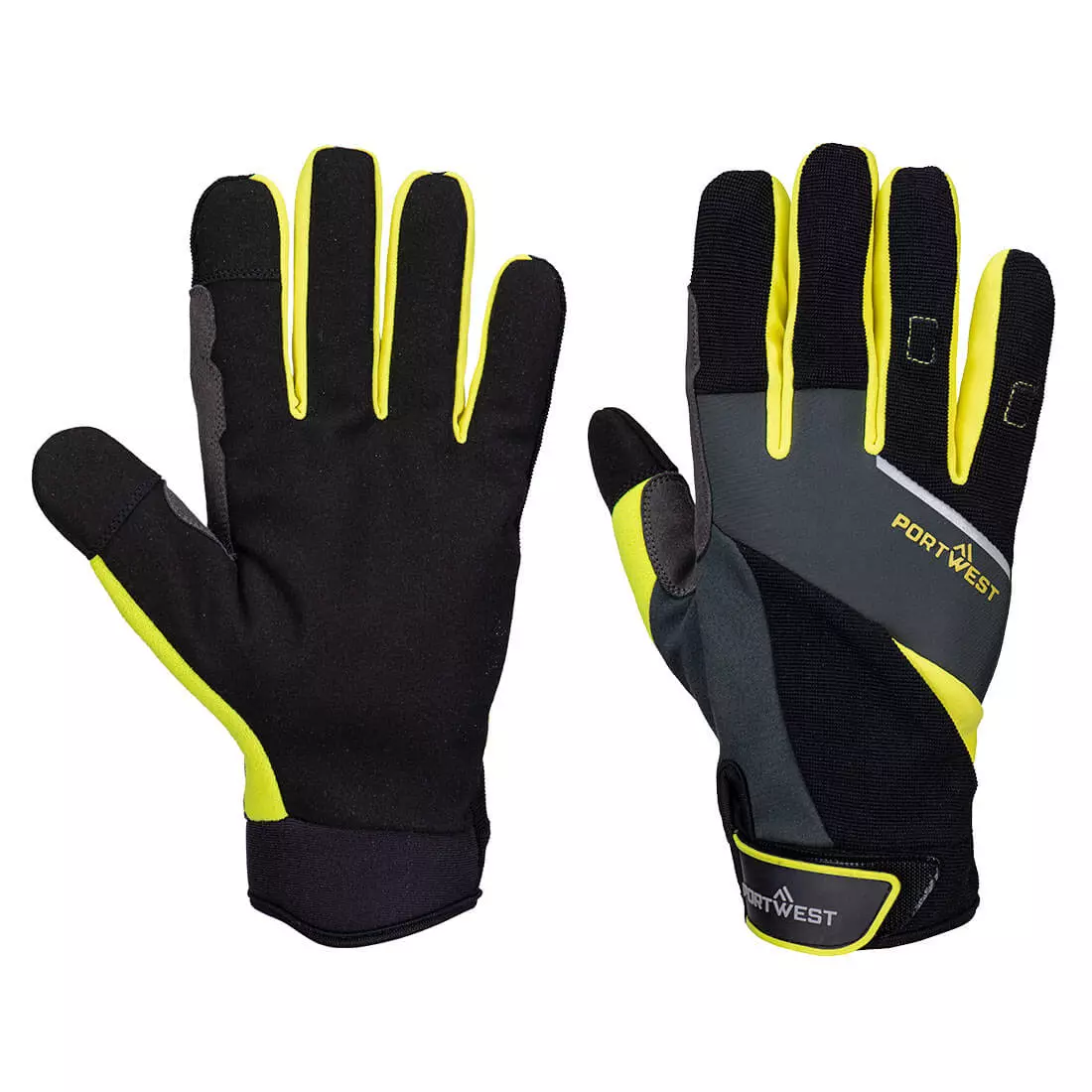 Portwest A774K2R, DX4 LR Cut Glove, Black/Yellow, image 1