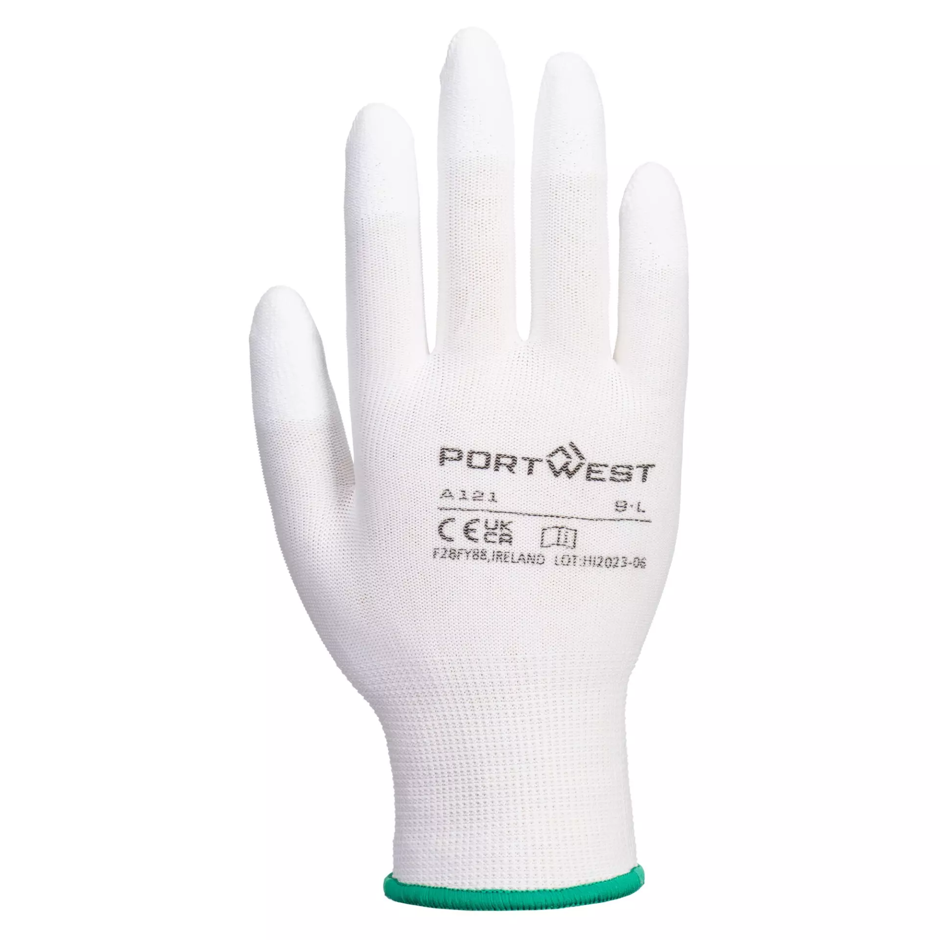 Portwest A121WHR, PU Fingertip Glove, White, image 2