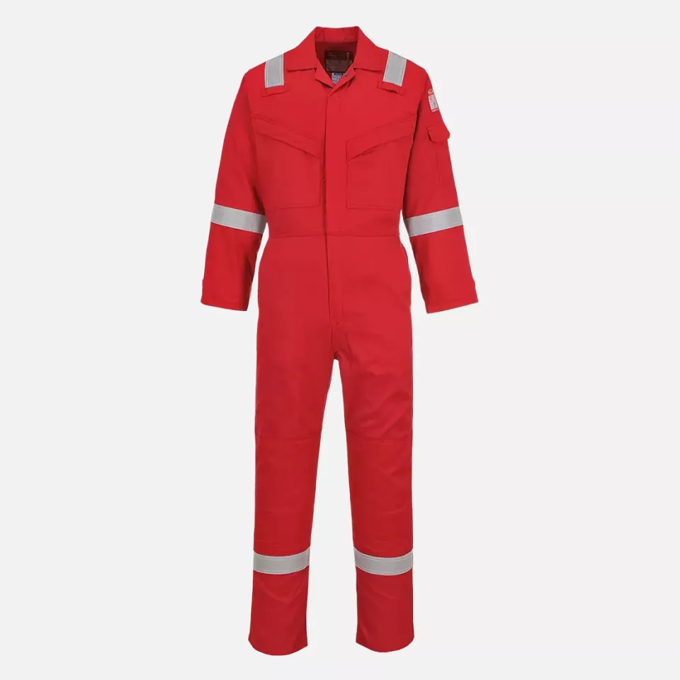 Portwest FR21RER, Bizflame Work Flammhemmender Superleichter Antistatischer Overall, Rot, image 1, gallery thumbnail