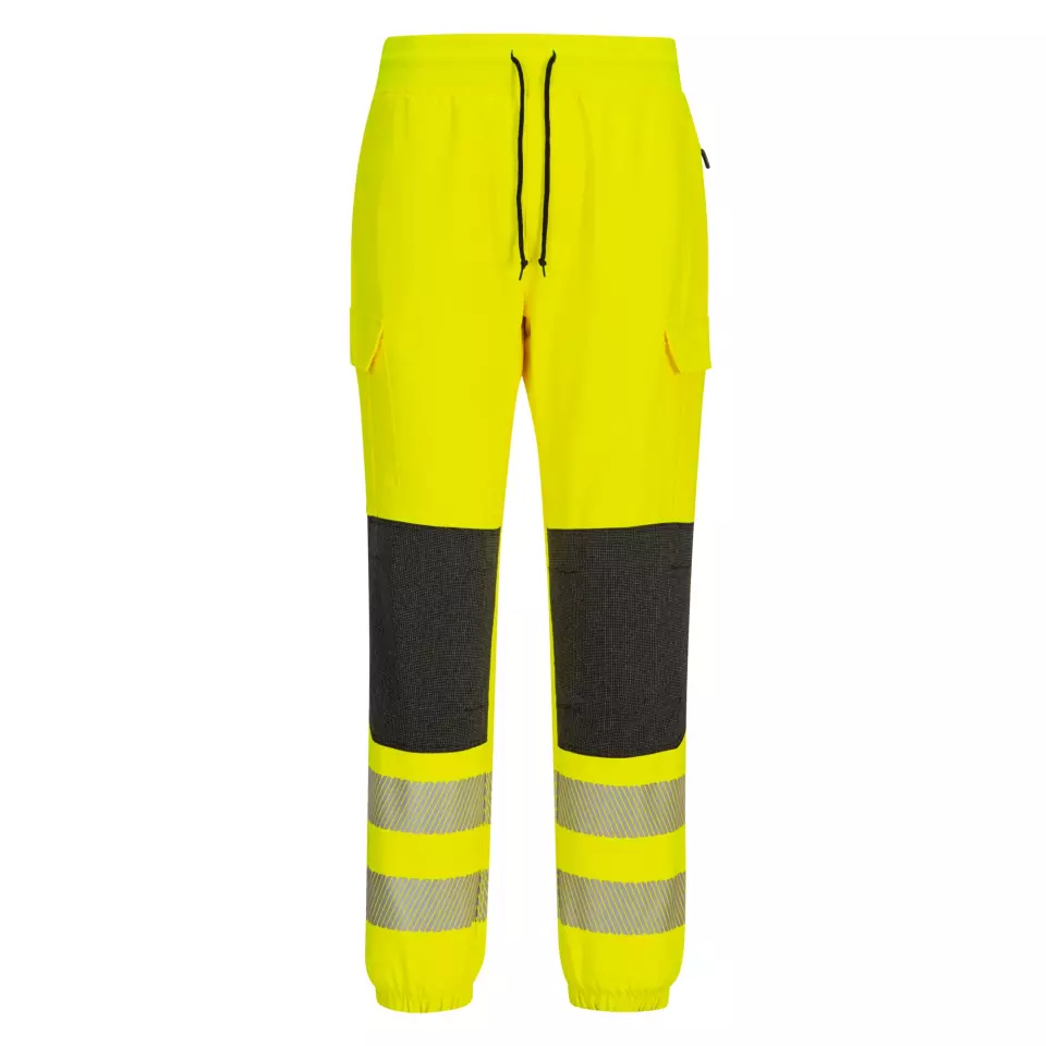 Portwest KX346YBR, PW3 Hi-Vis Flexi Jogger, Yellow/Black, image 1, gallery thumbnail