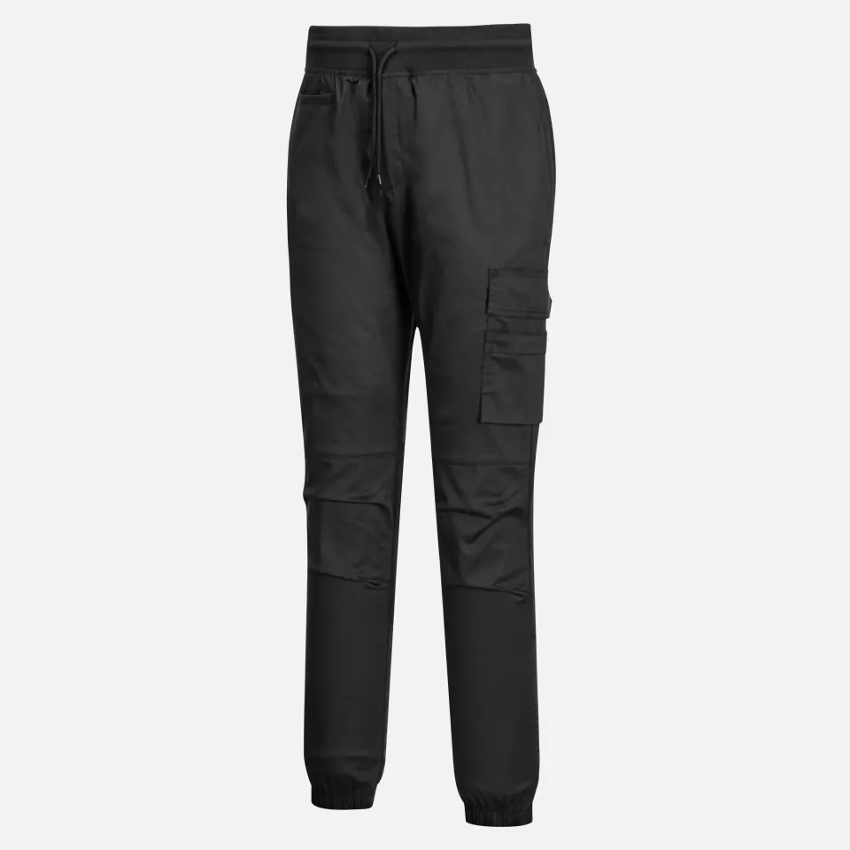 Portwest C074BKR, Chef's MeshAir Pro Stretch Joggers, Black, image 4, gallery thumbnail