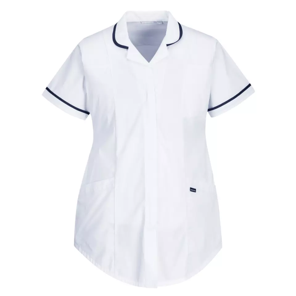 Portwest LW18WHR, Stretch Maternity Tunic, White, image 1, gallery thumbnail
