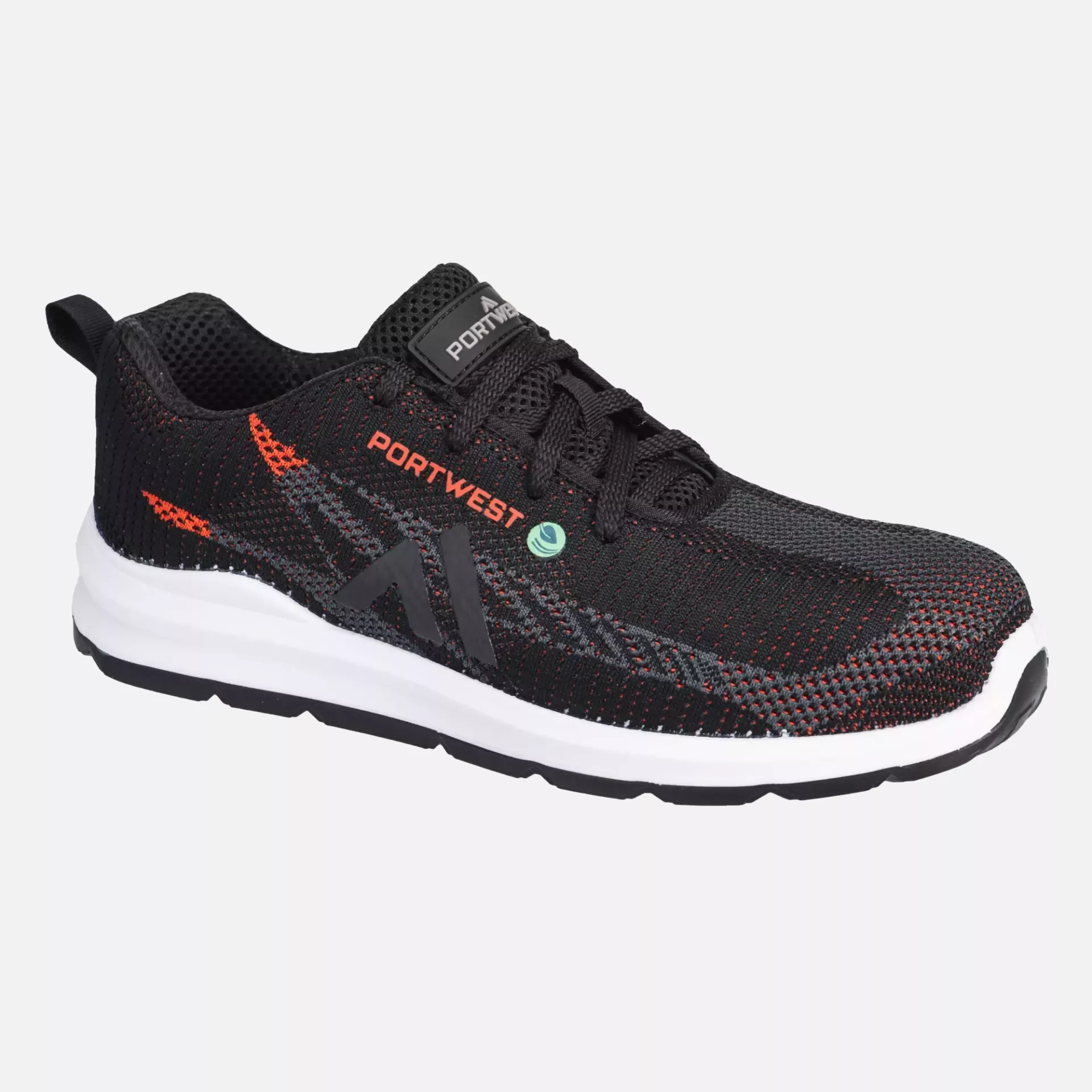Portwest FC06BKD, Eco Fly Composite Trainer S1PS SR FO, Black/Red, image 4