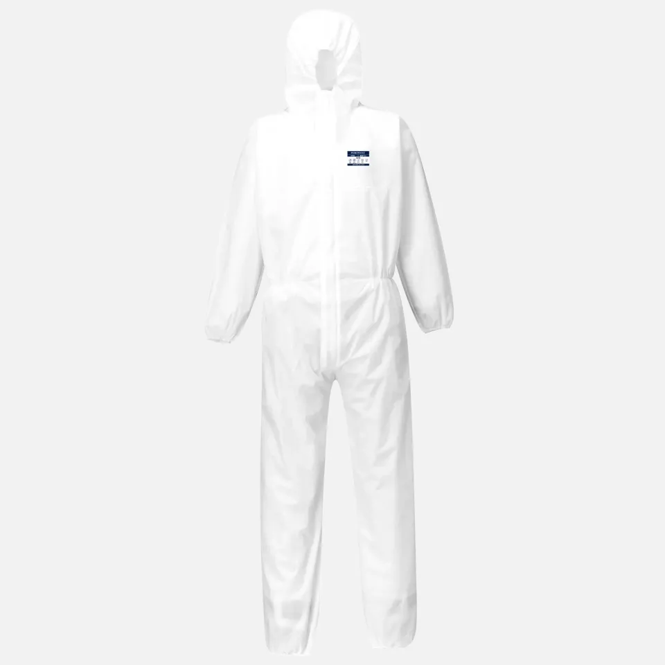 Portwest ST30WHR, BizTex SMS Coverall Type 5/6, White, image 1, gallery thumbnail