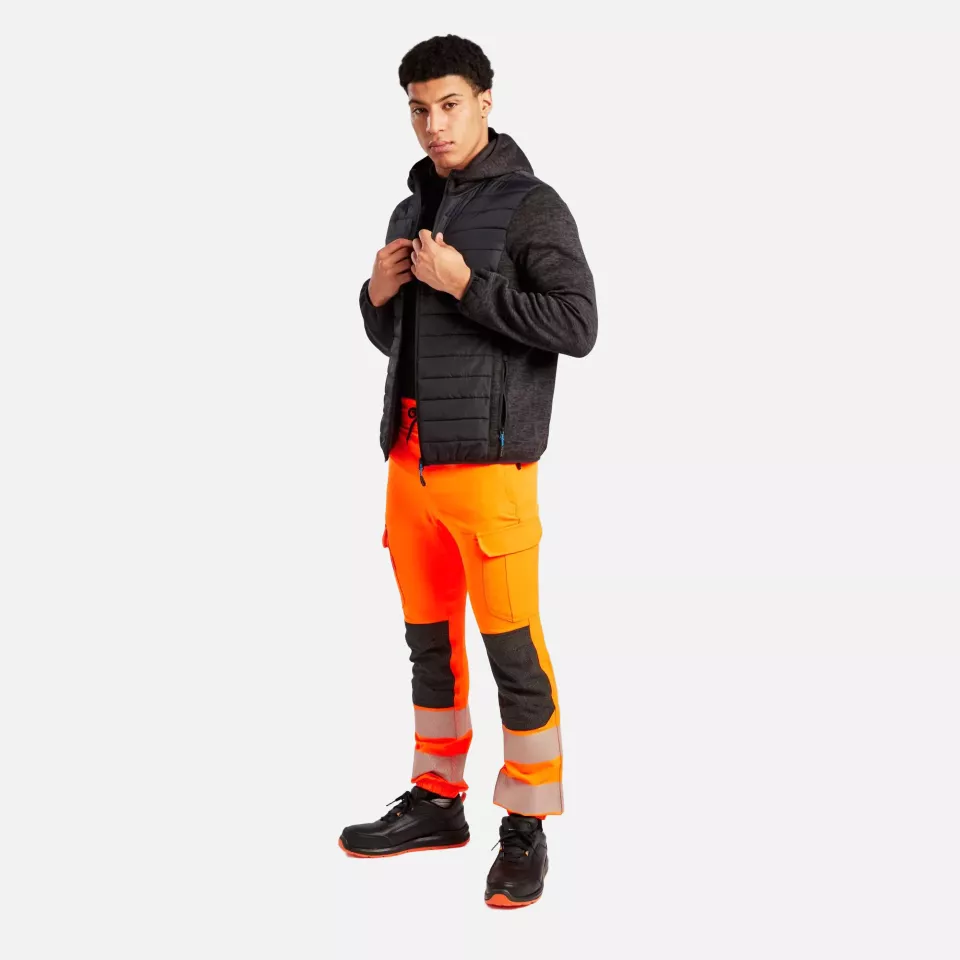 Portwest T832GMR, KX3 Hybrid Baffle Jacket, Grey Marl, image 3, gallery thumbnail