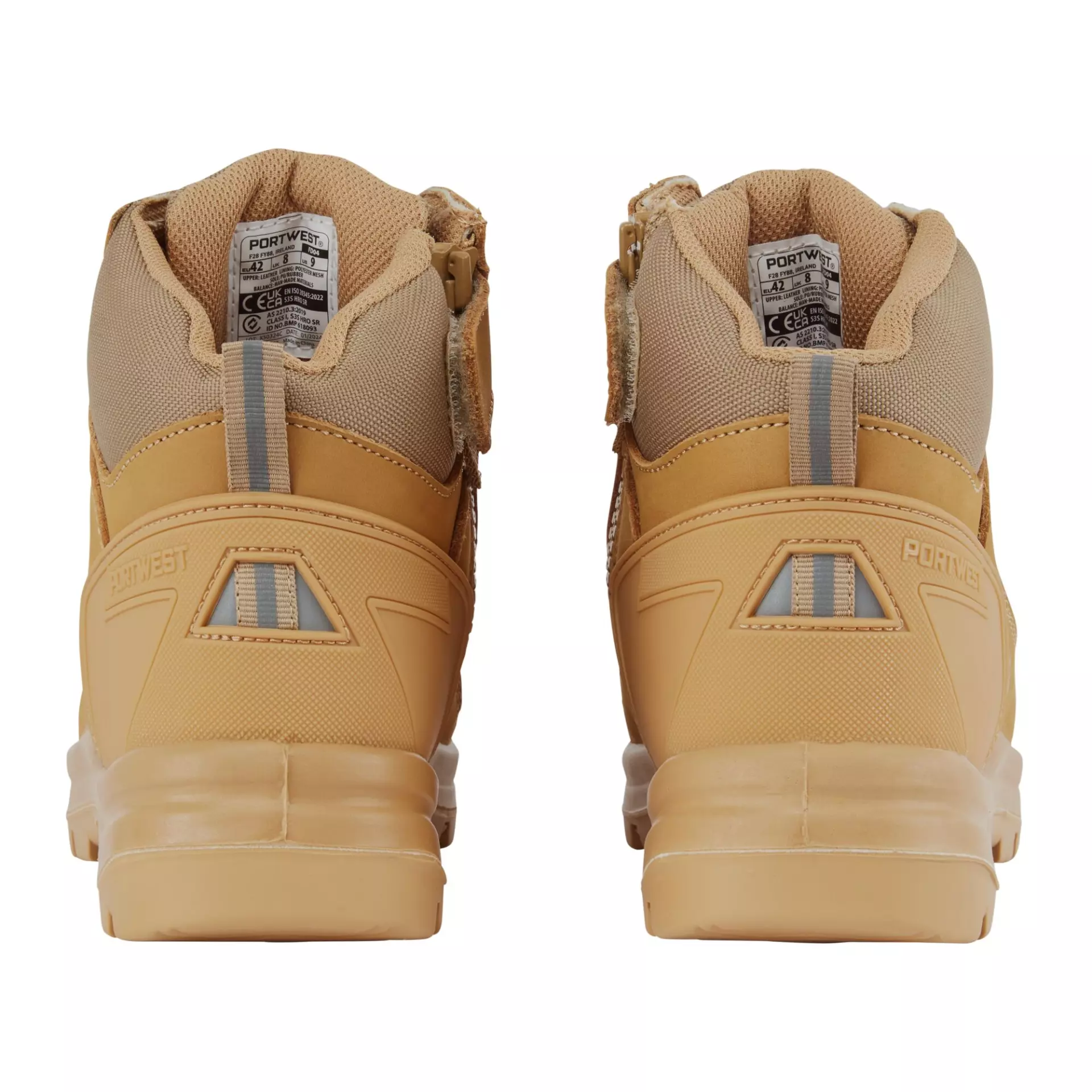 Portwest FD04WHE, Composite Nubuck Leather Mid Boot S3S HRO SR FO SC LG, Wheat, image 2