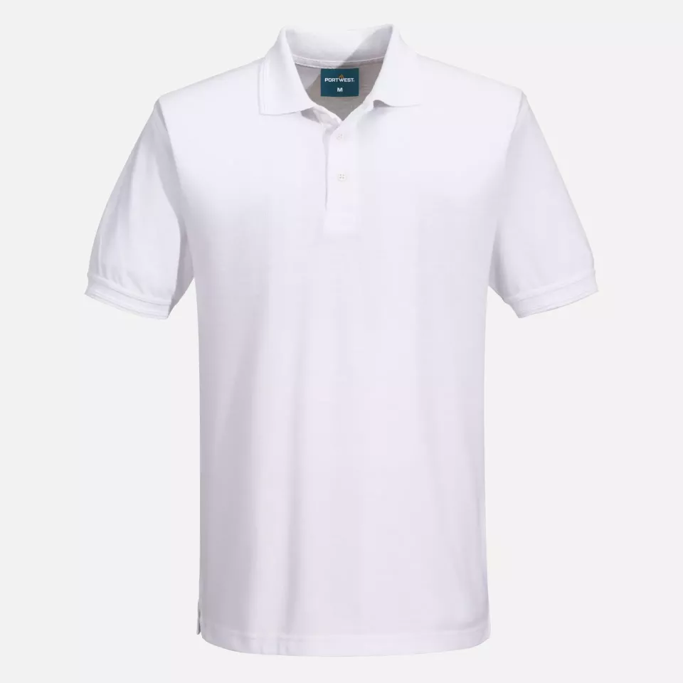 Portwest B210WHR, Naples Poloshirt Kurzarm, Weiß, image 1, gallery thumbnail