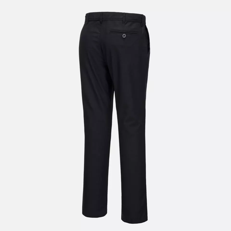 Portwest S232BKR, WX2 Eco Stretch Slim Chino Trousers, Black, image 2, gallery thumbnail