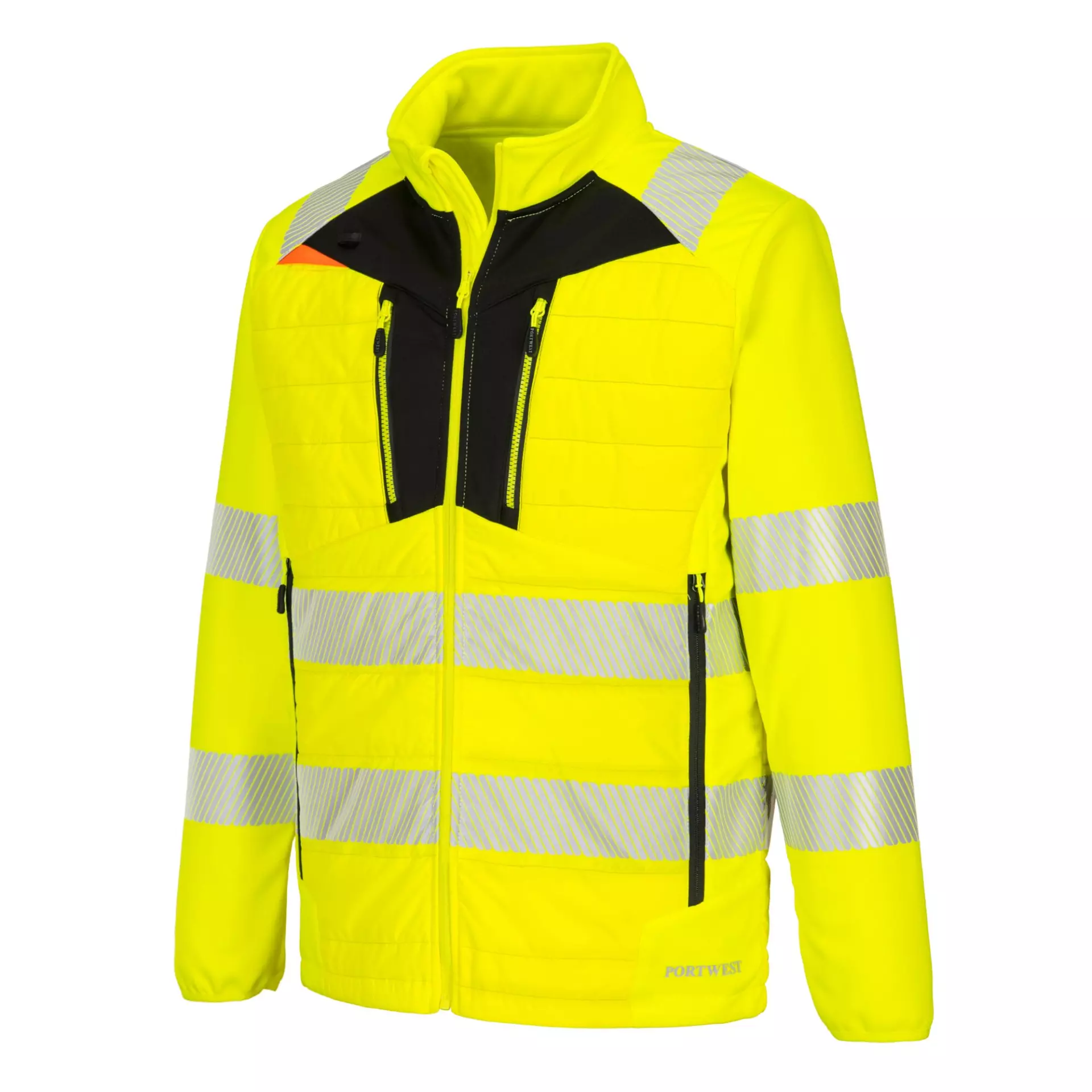 Portwest DX473YBR, DX4 Hi-Vis Hybrid Baffle Jacket, Yellow/Black, image 3
