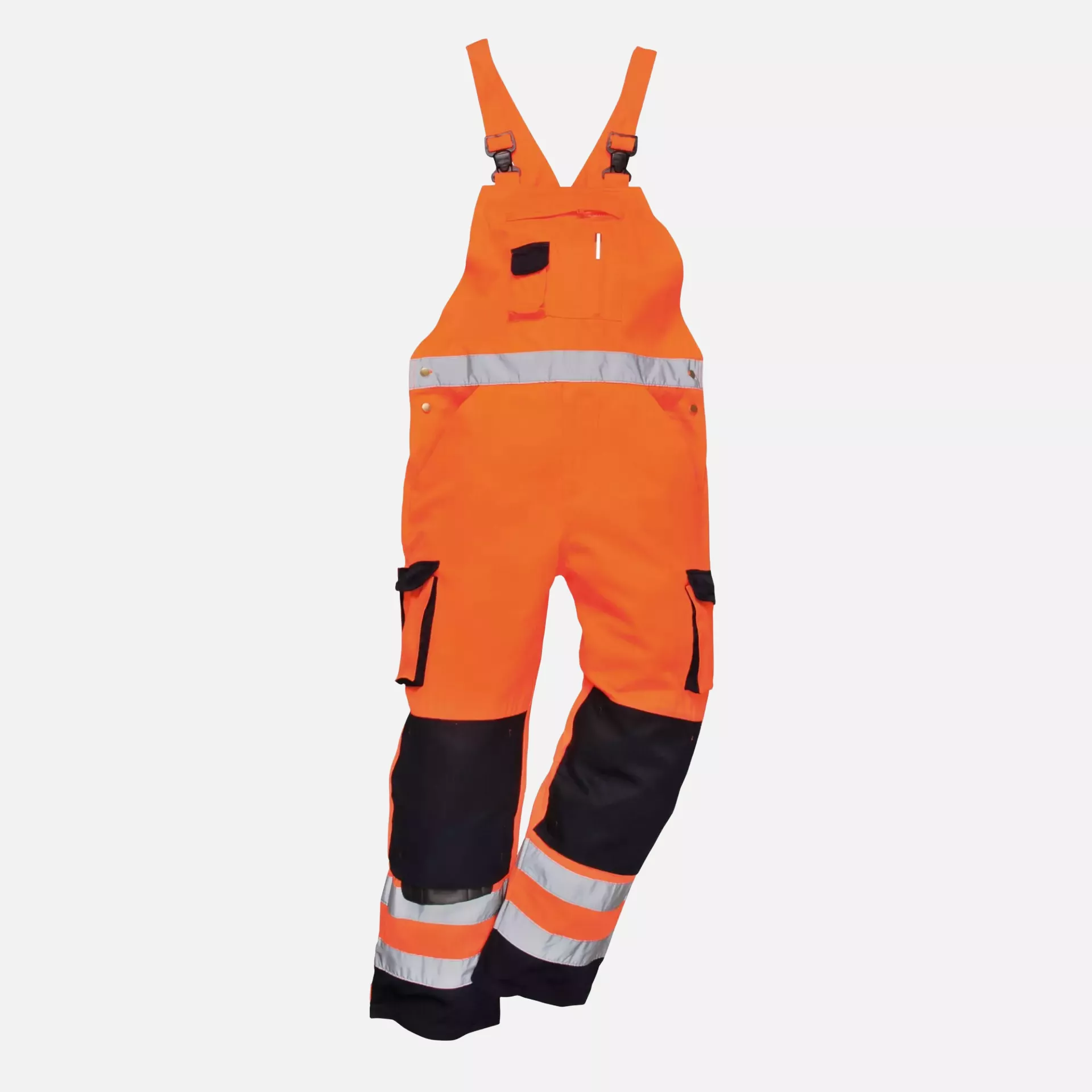 Portwest TX52ONR, Dijon Hi-Vis Contrast Work Bib and Brace, Orange/Navy, image 3