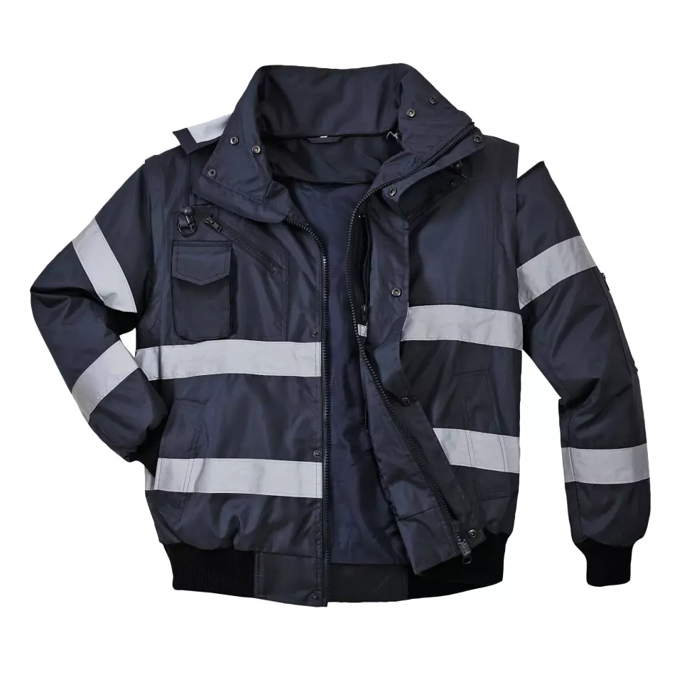 Portwest S435NAR, Iona 4-in-1 Bomber Jacket, Navy, image 5, gallery thumbnail