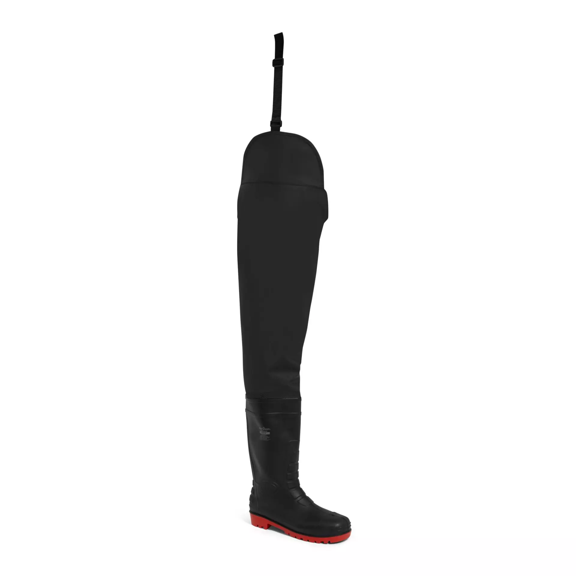 Portwest FW71BKR, Steel PVC Waist Wader S5 FO, Black, image 1