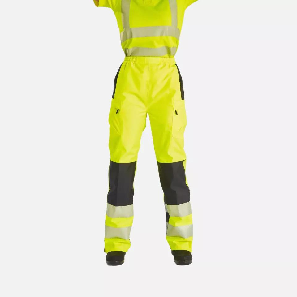 Portwest PW386YBR, PW3 Hi-Vis Women's Rain Trousers, Yellow/Black, image 4, gallery thumbnail