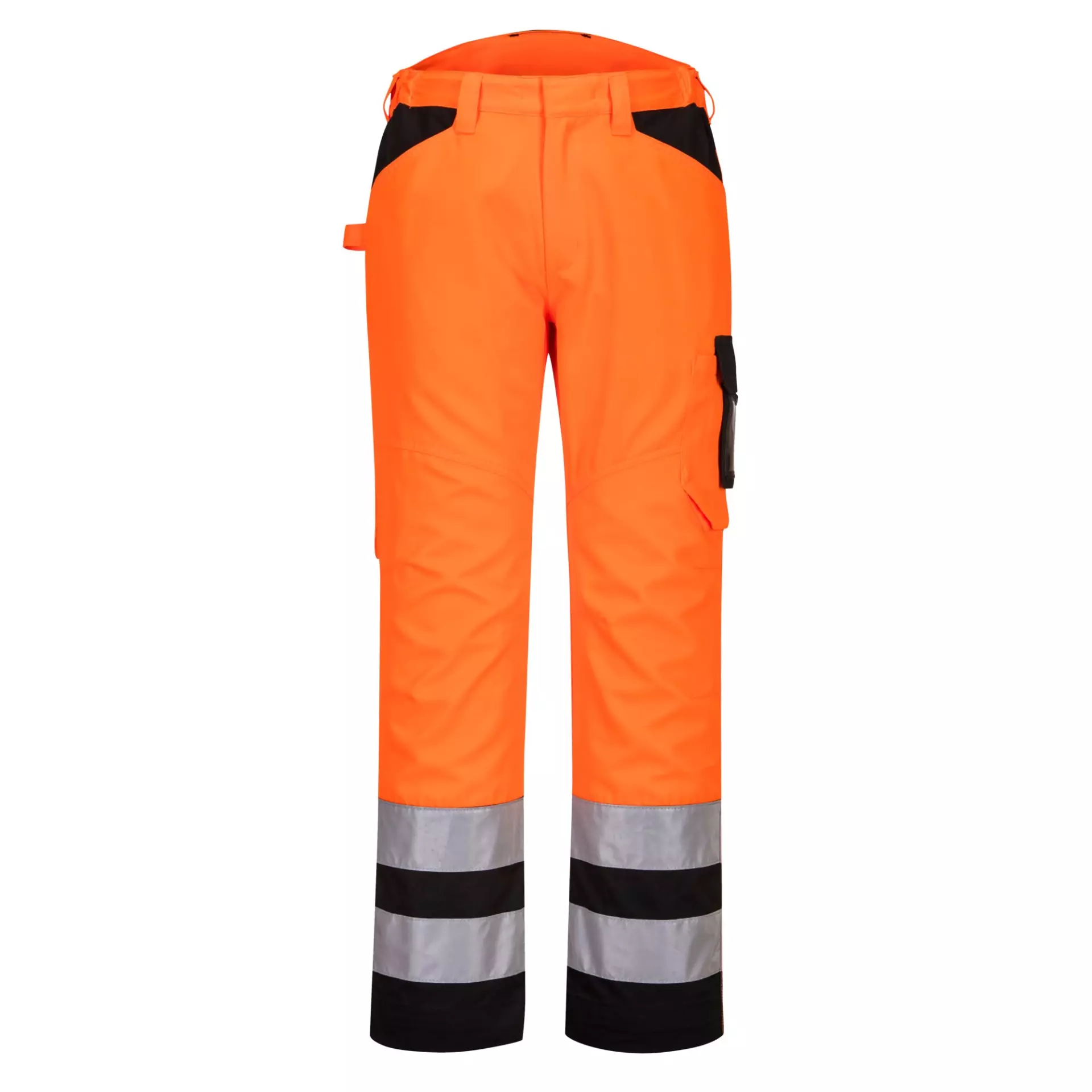 Portwest PW241OBR, PW2 Hi-Vis Service Trousers, Orange/Black