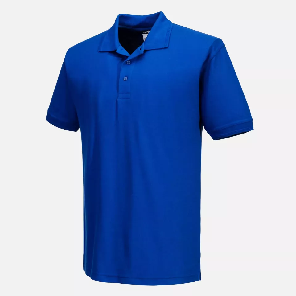 Portwest B210RBR, Naples Polo Shirt S/S, Royal Blue, image 3, gallery thumbnail
