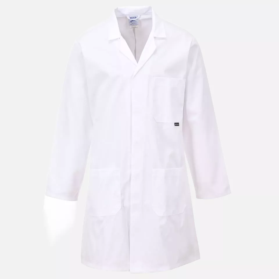 Portwest C852WHR, Standard Coat, White, image 1, gallery thumbnail