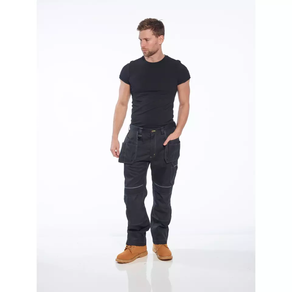 Portwest T602BKR, PW3 Holster Work Trousers, Black, image 8, gallery thumbnail