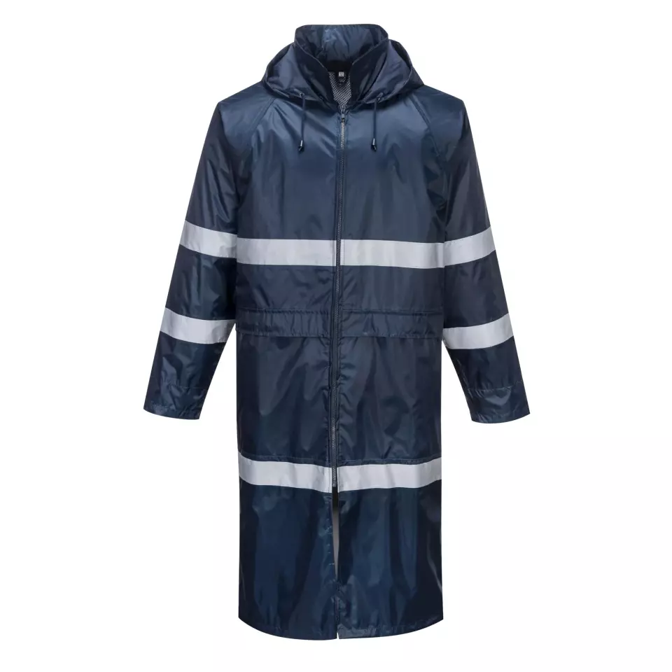 Portwest F438NAR, Classic Iona Rain Coat, Navy, image 1, gallery thumbnail