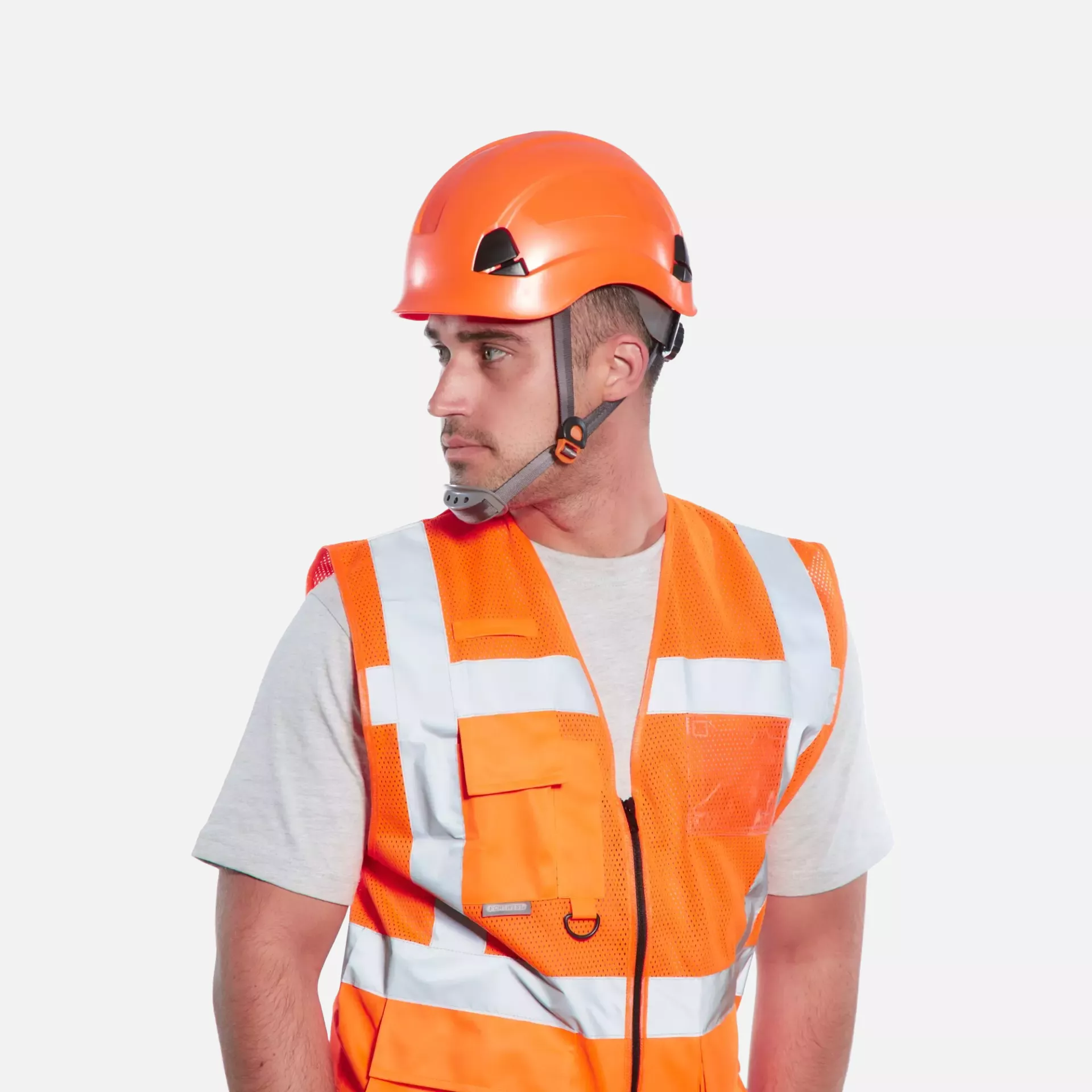 Portwest C496ORR, Madrid Hi-Vis Executive Weste mit Netzeinsatz, Orange, image 2