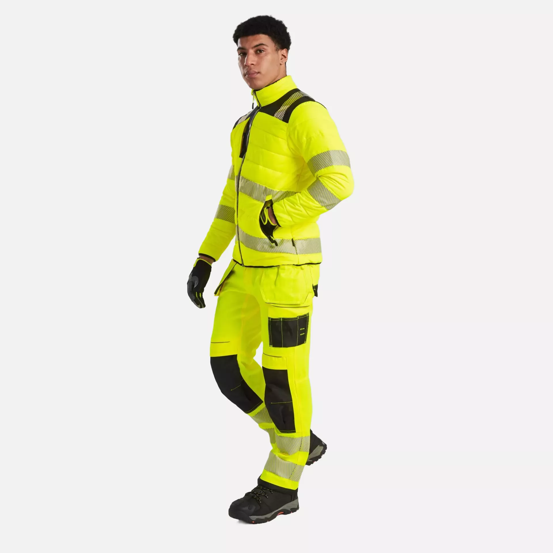 Portwest PW371YBR, PW3 Hi-Vis Baffle Jacket, Yellow/Black, image 6