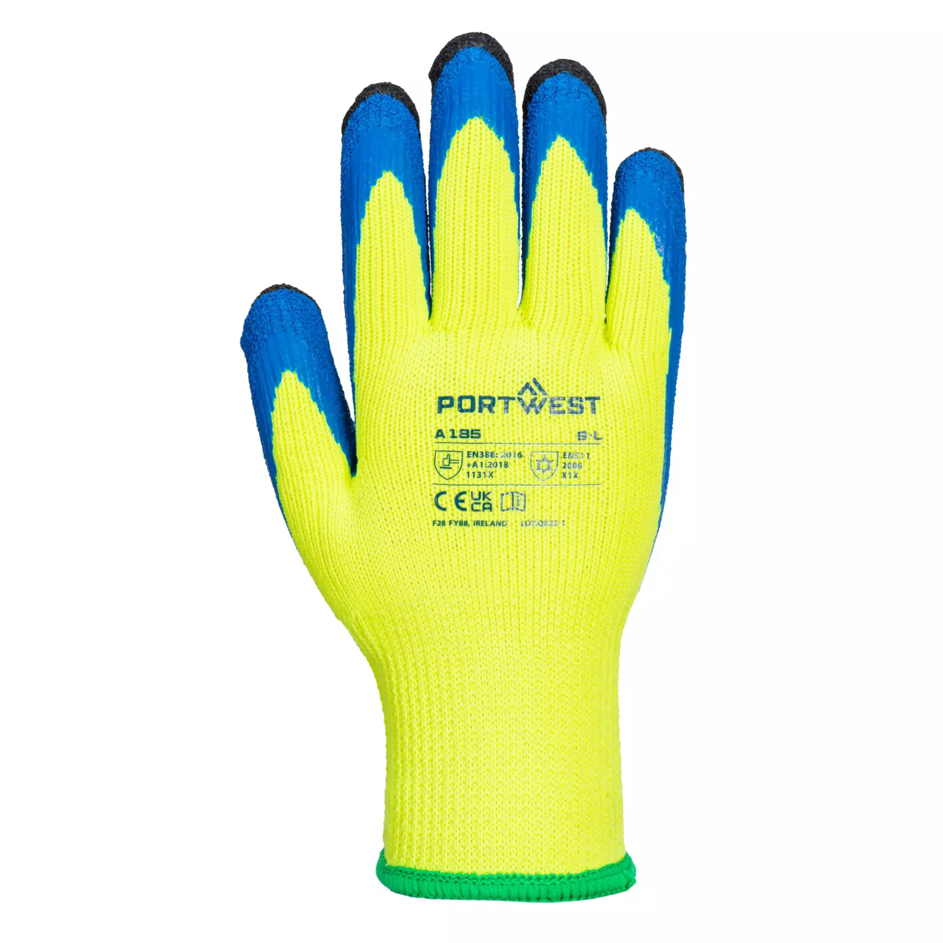Portwest A185Y4R, Duo-Therm Glove, Yellow/Blue, image 2