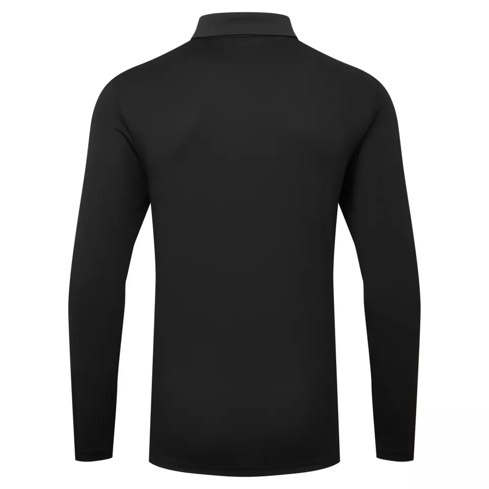Portwest DX414BKR, DX4 Polo Shirt L/S, Black, image 2, gallery thumbnail