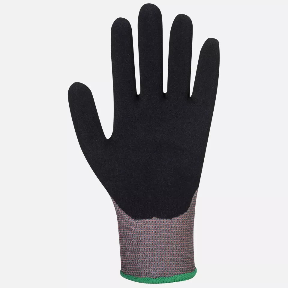 Portwest CT67G8R, CT Cut F13 Nitrile Glove, Grey/Black, image 2, gallery thumbnail