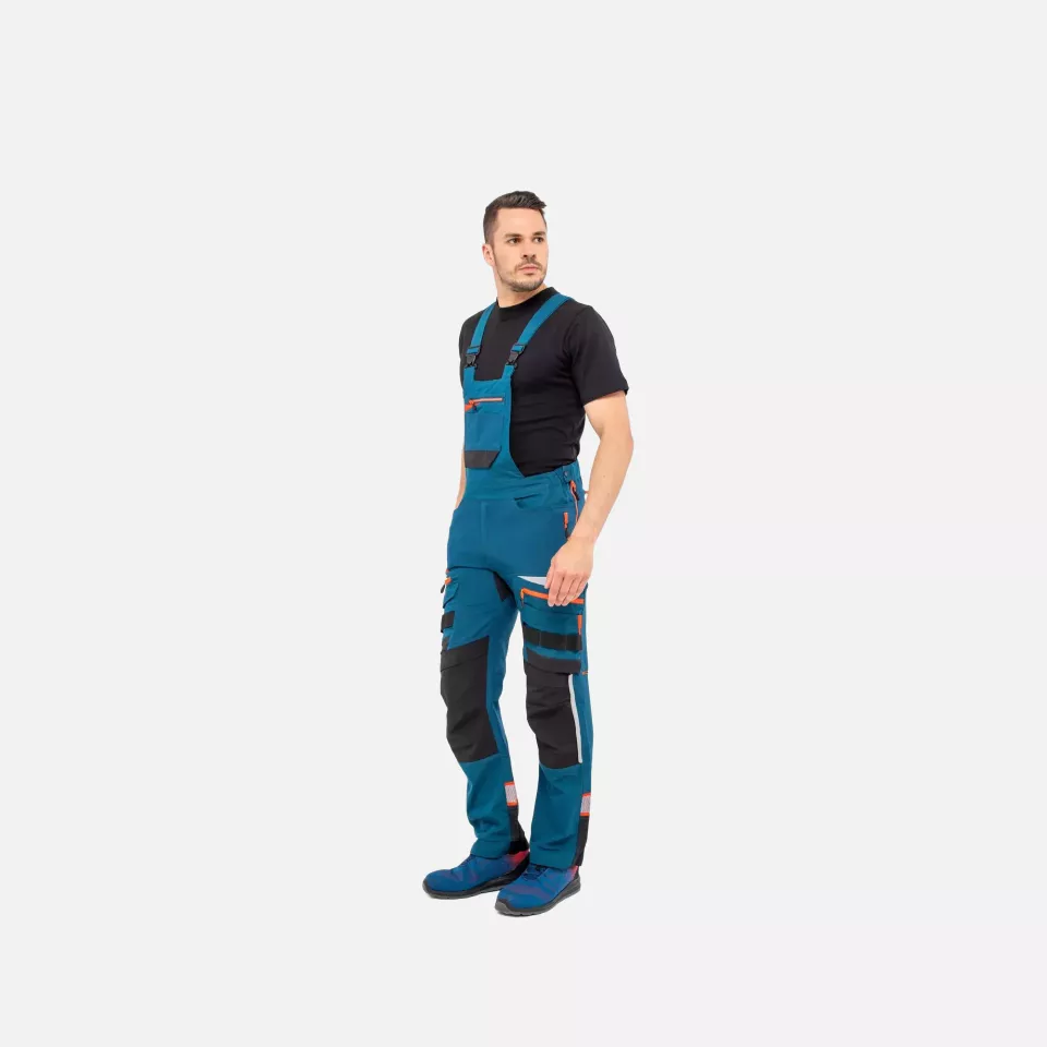Portwest DX441MBR, DX4 Work Bib and Brace, Metro Blue, image 11, gallery thumbnail