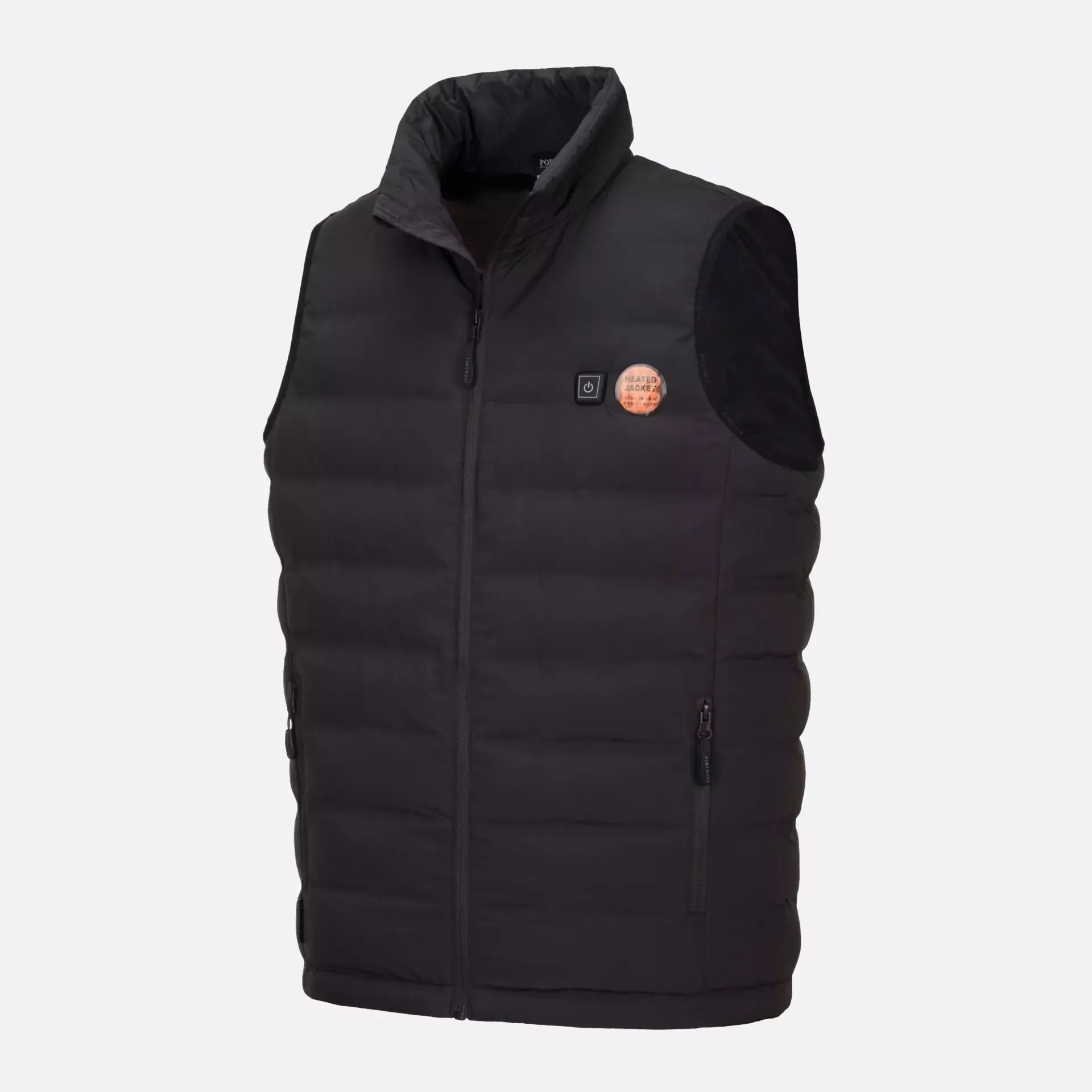 Portwest S549BKR, Ultrasonic Heated Tunnel Bodywarmer, Black, image 3