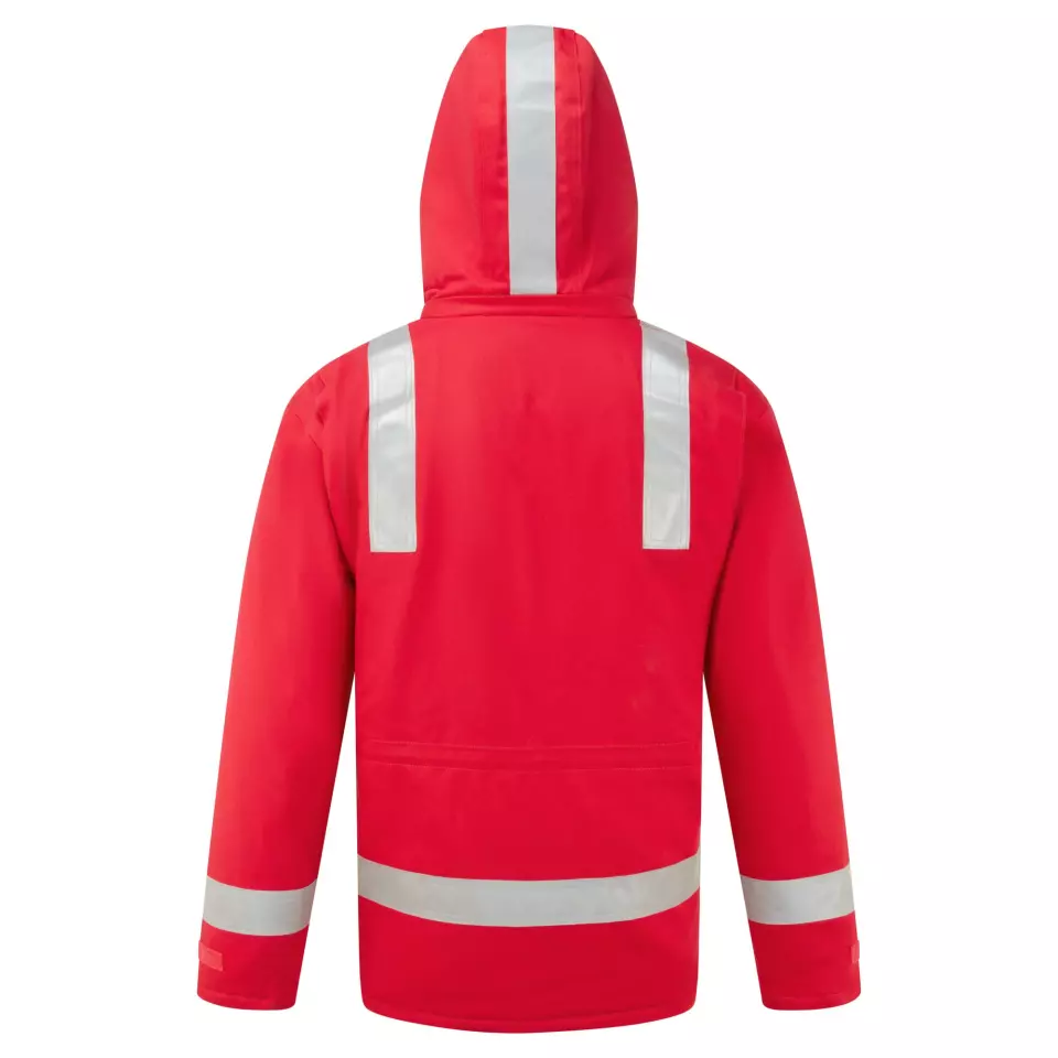 Portwest FR59RER, Bizflame Work Anti-Static FR Winter Jacket, Red, image 2, gallery thumbnail