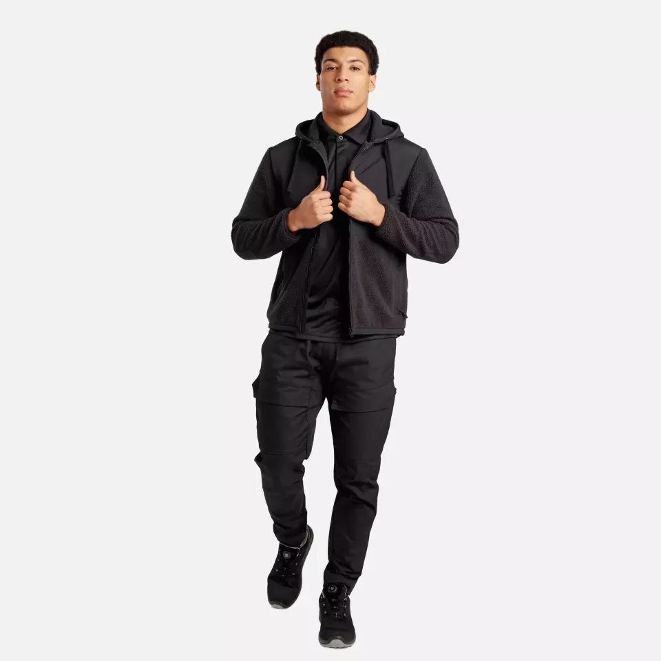 Portwest KX371BKR, KX3 Borg Fleece, Black, image 4, gallery thumbnail