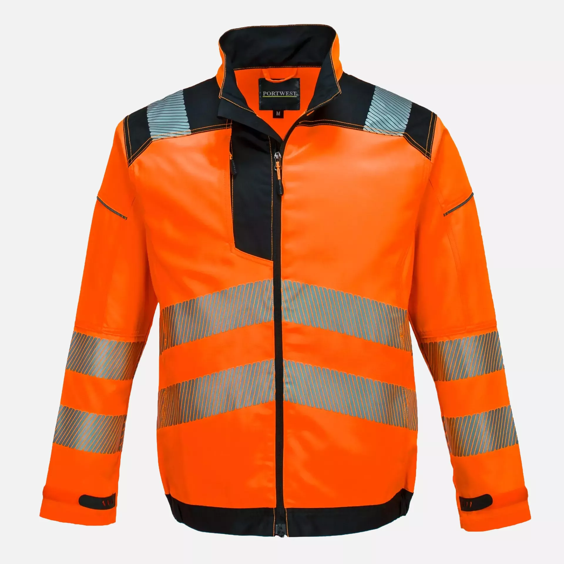 Portwest T500OBR, PW3 Hi-Vis Work Jacket, Orange/Black, image 10