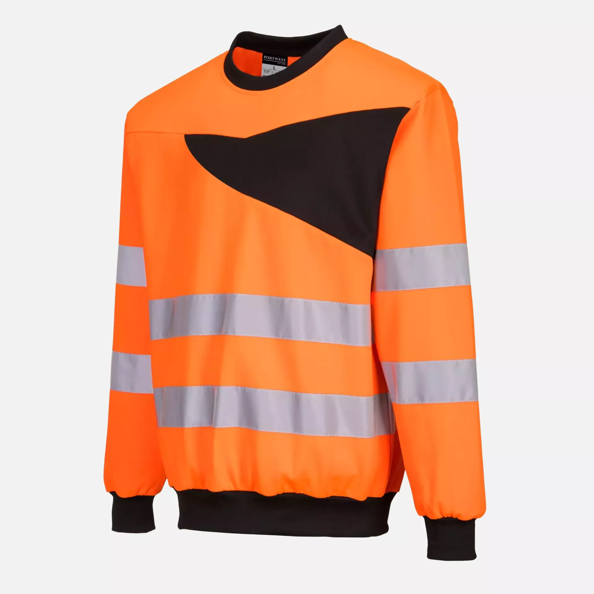 Portwest PW277OBR, PW2 Hi-Vis Sweatshirt, Orange/Black, image 7