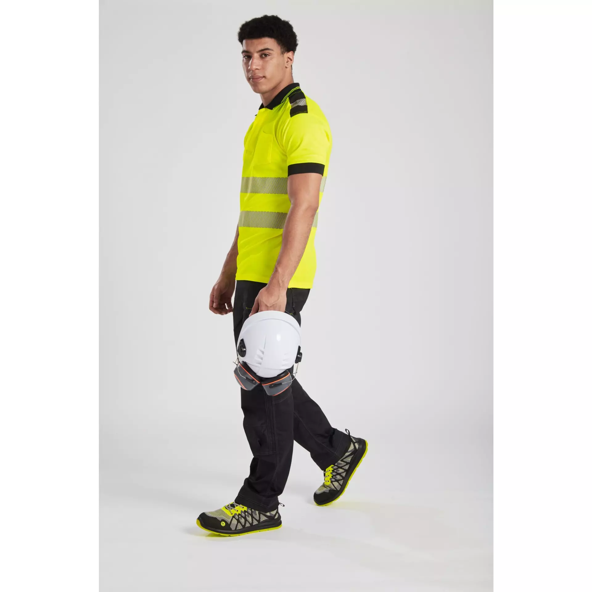 Portwest T180YBR, PW3 Hi-Vis Cotton Comfort Polo Shirt S/S, Yellow/Black, image 9