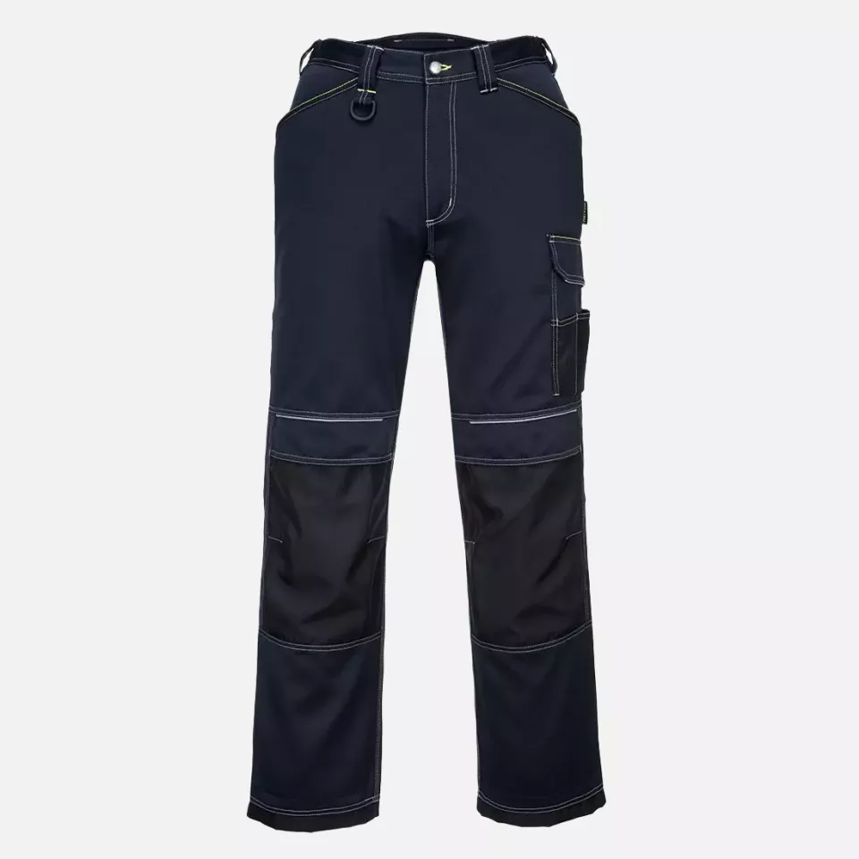 Portwest T601NBR, PW3 Work Trousers, Navy/Black, image 1, gallery thumbnail