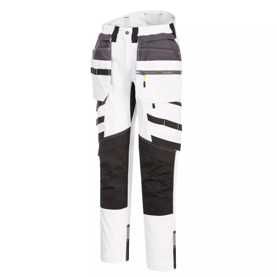 Portwest DX440WGR, DX4 Detachable Holster Pocket Trousers, White/Grey, image 4, gallery thumbnail