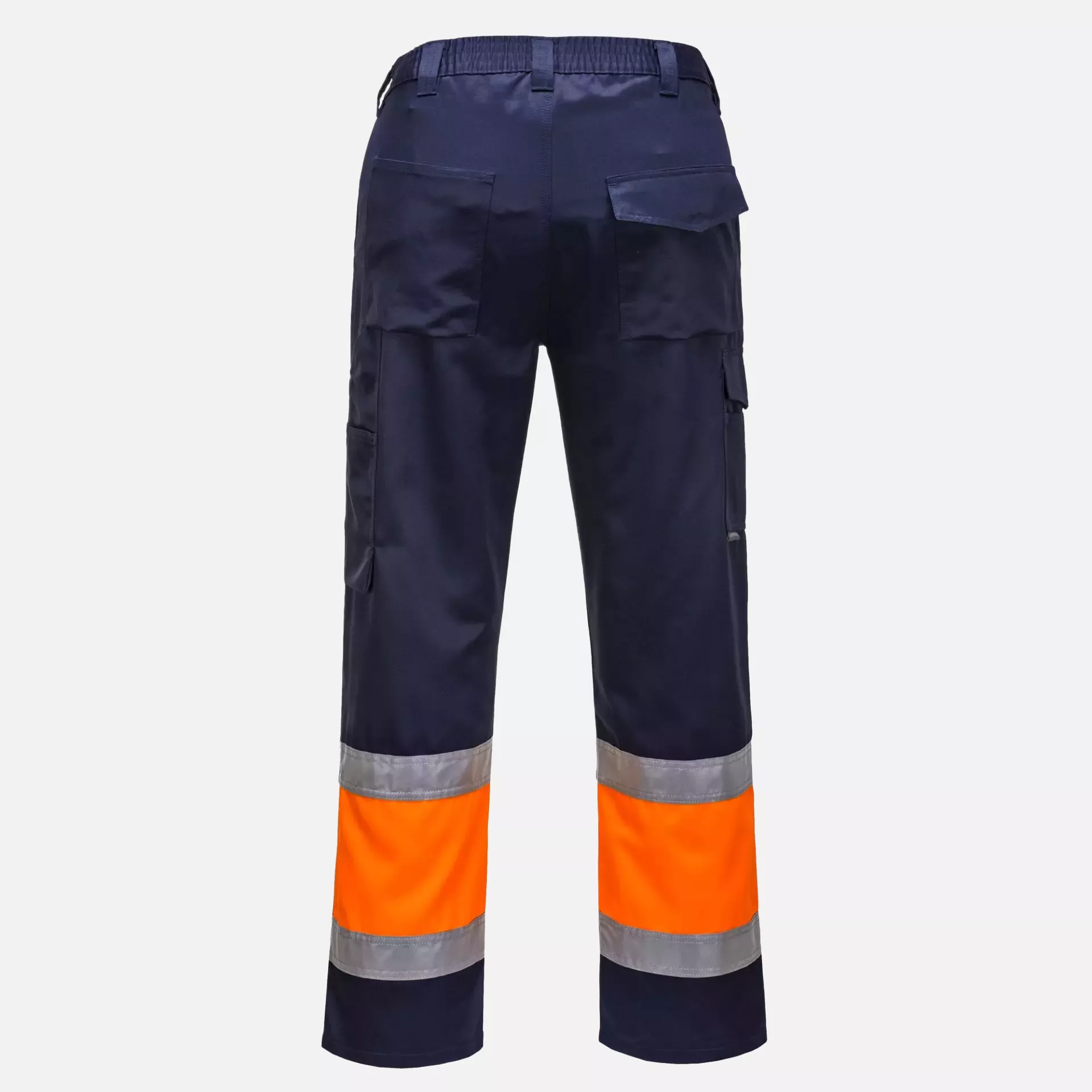 Portwest L049ONR, Leichte Warnschutz-Kontrast-Servicehose Klasse 1, Orange/Marine, image 2