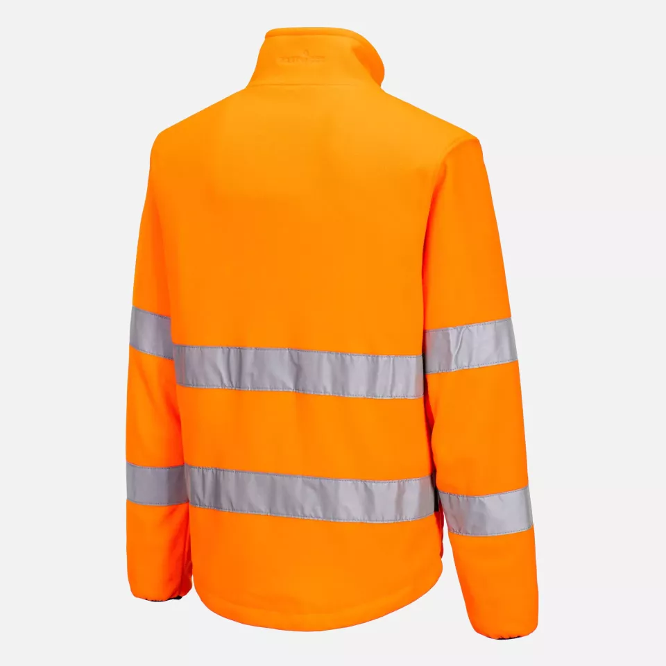 Portwest PW274OBR, PW2 Hi-Vis Fleece, Orange/Black, image 4, gallery thumbnail