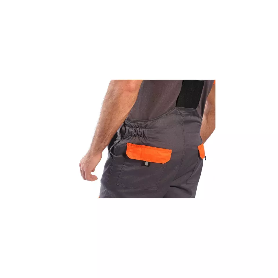 Portwest TX12GRR, Texo Contrast Bib and Brace, Grey, image 5, gallery thumbnail