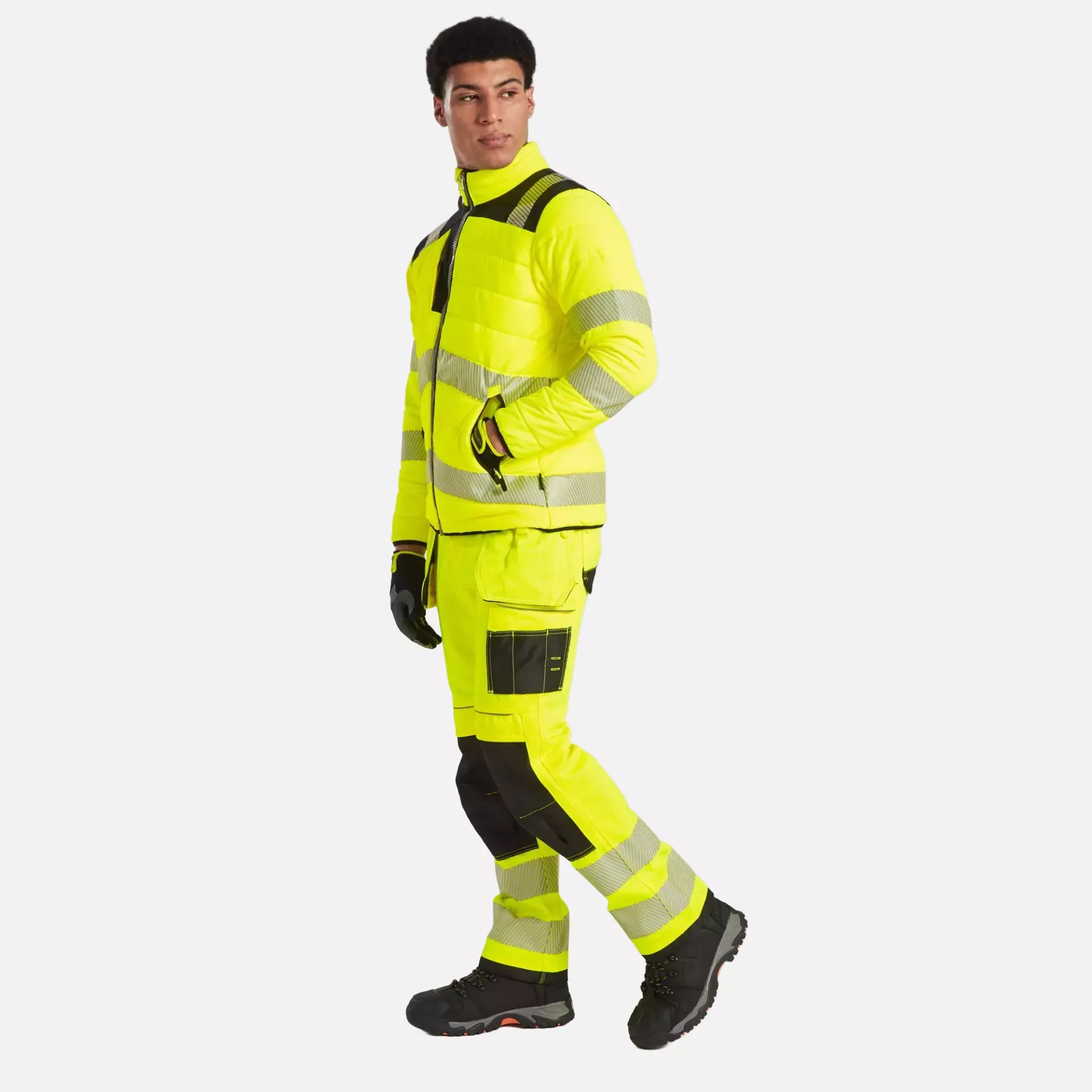 Portwest PW371YBR, PW3 Hi-Vis Baffle Jacket, Yellow/Black, image 11