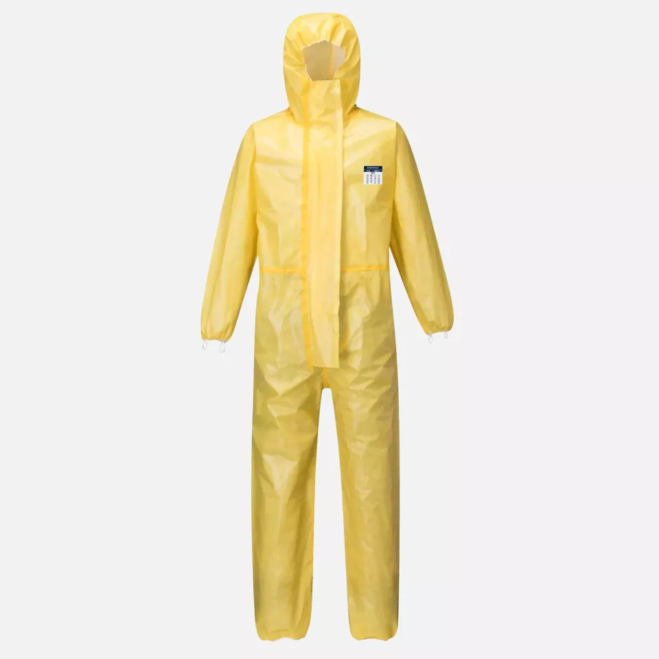 Portwest ST70YER, BizTex Microporous Coverall Type 3/4/5/6, Yellow, image 2, gallery thumbnail